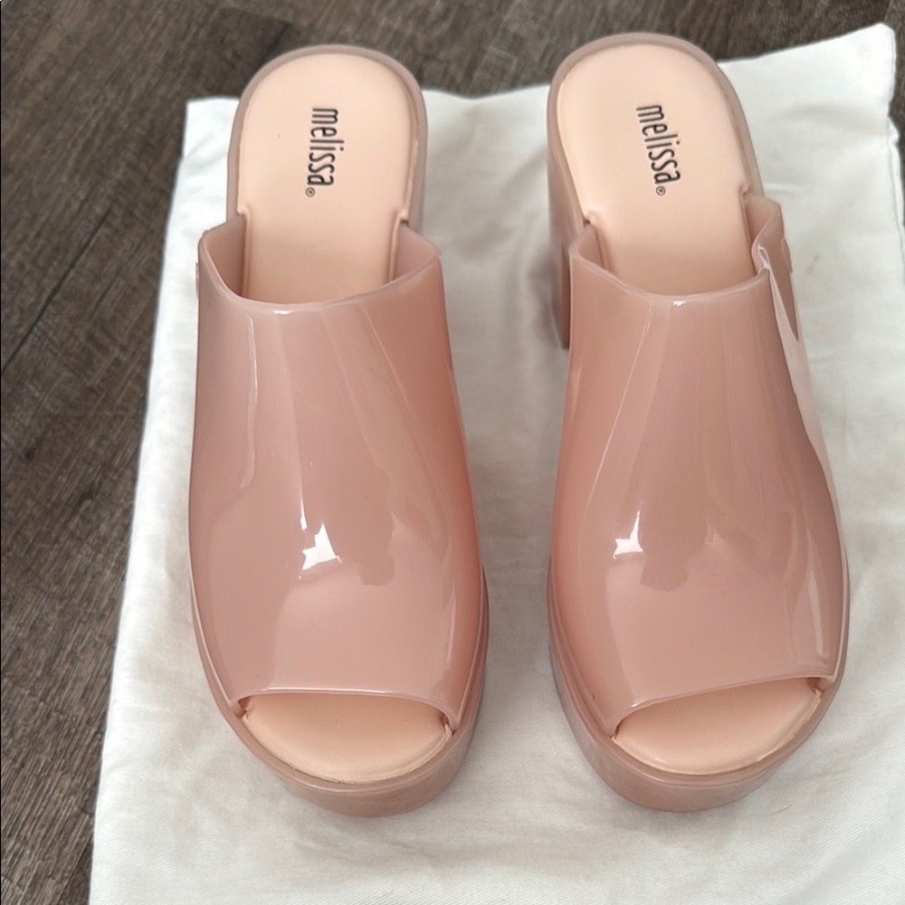 Melissa Women's Blush Platform Mules